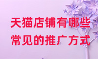 天貓店鋪有哪些常見的推廣方式？